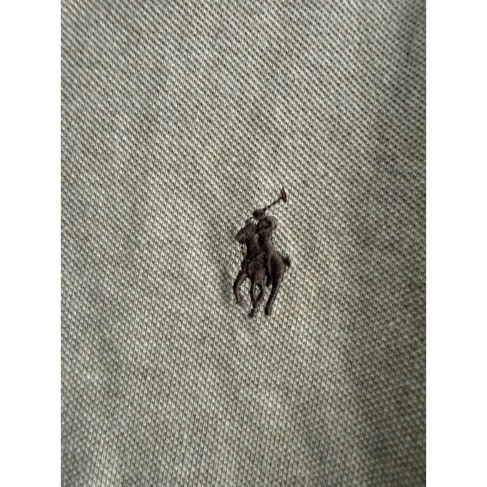 Polo Ralph Lauren Mens Classic Fit Polo Shirt Tan Beige Cotton Pique Large L